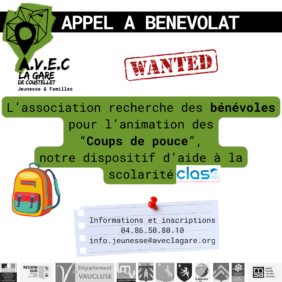 Appel à bénévole - "Coup de Pouce" - Aide à la scolarité image