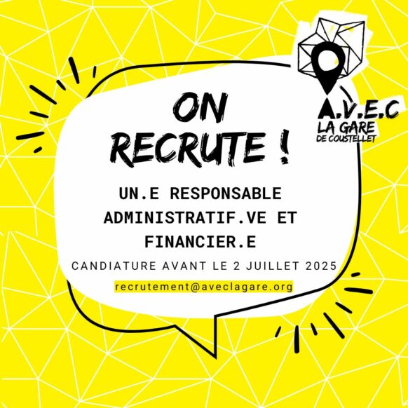 AVEC LA GARE Recrute un.e Resp. Adm. et Fin. image
