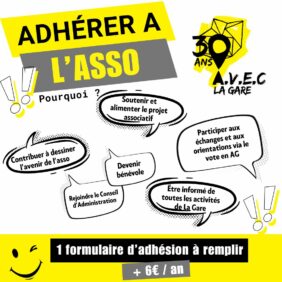 Adhérer à l'association A.V.E.C La Gare : faire vivre un projet collectif image