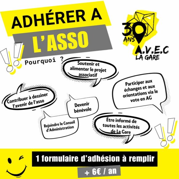 Adhérer à l&rsquo;association A.V.E.C La Gare : faire vivre un projet collectif image