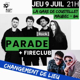CONCERT PARADE + FIRECLUB ! Changement de lieu! image