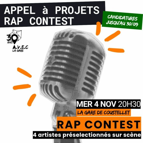APPEL à PROJETS RAP CONTEST | Mer. 4 Nov 2026 image